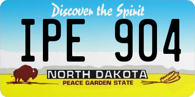 ND license plate IPE904