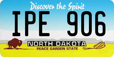 ND license plate IPE906