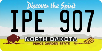 ND license plate IPE907