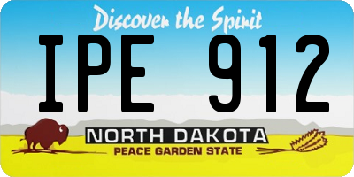 ND license plate IPE912