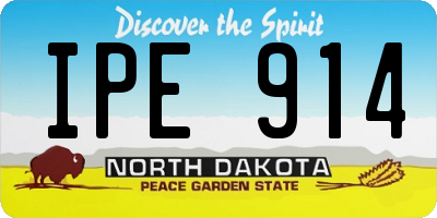 ND license plate IPE914