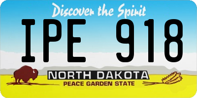 ND license plate IPE918