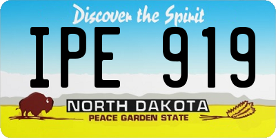 ND license plate IPE919