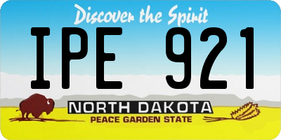 ND license plate IPE921