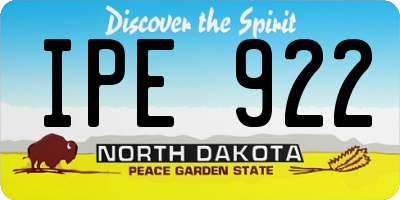 ND license plate IPE922