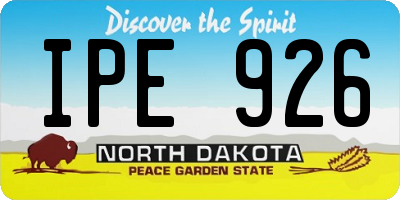 ND license plate IPE926