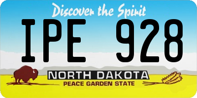 ND license plate IPE928