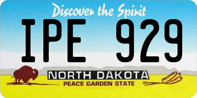 ND license plate IPE929
