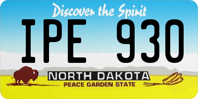 ND license plate IPE930