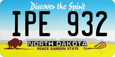 ND license plate IPE932