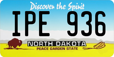 ND license plate IPE936