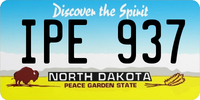 ND license plate IPE937