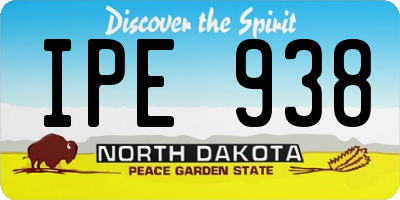 ND license plate IPE938