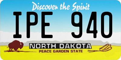 ND license plate IPE940