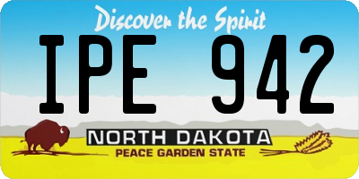 ND license plate IPE942