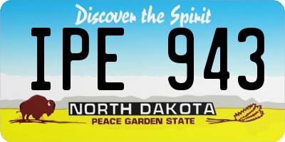 ND license plate IPE943