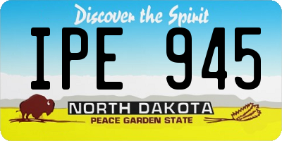 ND license plate IPE945
