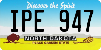 ND license plate IPE947