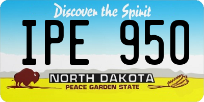 ND license plate IPE950