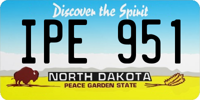 ND license plate IPE951