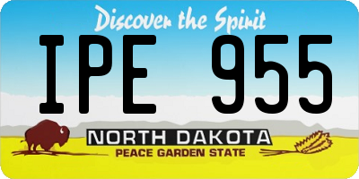 ND license plate IPE955