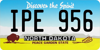 ND license plate IPE956