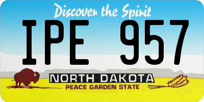 ND license plate IPE957