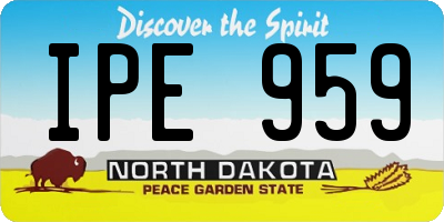 ND license plate IPE959