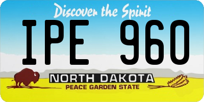 ND license plate IPE960