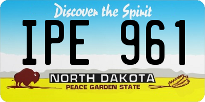 ND license plate IPE961