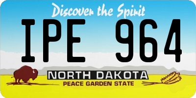 ND license plate IPE964