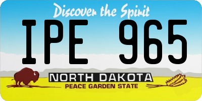 ND license plate IPE965