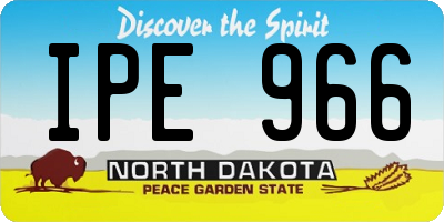 ND license plate IPE966