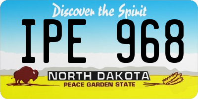 ND license plate IPE968