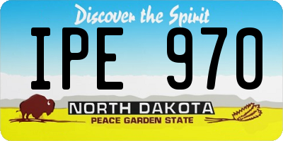 ND license plate IPE970