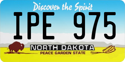 ND license plate IPE975