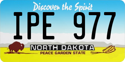 ND license plate IPE977