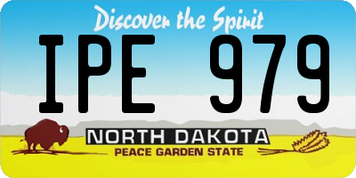 ND license plate IPE979