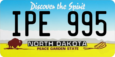 ND license plate IPE995