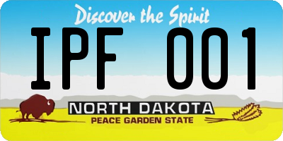 ND license plate IPF001