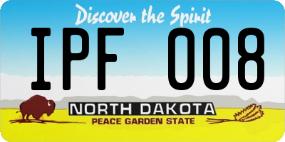 ND license plate IPF008