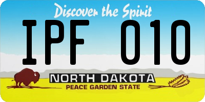 ND license plate IPF010