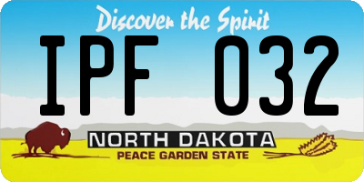 ND license plate IPF032