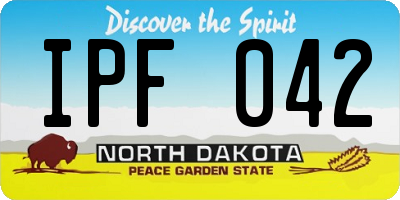 ND license plate IPF042