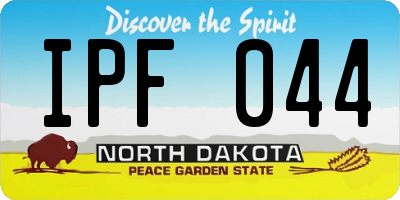 ND license plate IPF044