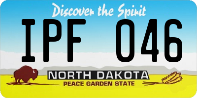 ND license plate IPF046