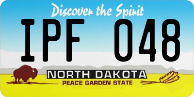 ND license plate IPF048
