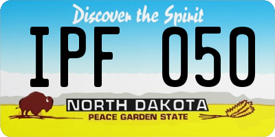 ND license plate IPF050