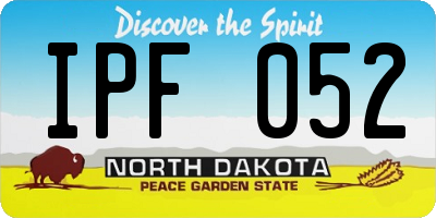 ND license plate IPF052