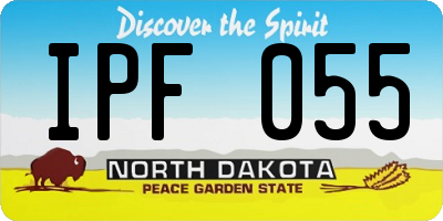 ND license plate IPF055